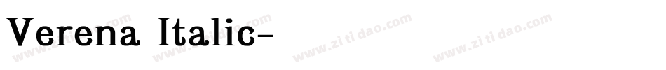 Verena Italic字体转换